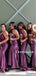 Mismatched Halter Floor-length Open Back Long Cheap Bridesmaid Dresses, BDS0116