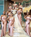 Sexy Soft Satin One Shoulder Side Slit Mermaid Floor Length Bridesmaid Dresss, BDS0263