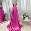 Sexy Satin Spaghetti Straps Criss Cross Lace Up A-line Long Prom Dresses,PDS0767