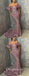 Sexy Gorgeous Sequin Off Shoulder V-Neck Sleeveless Mermaid Long Prom Dresses,PDS0530
