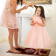 Pink A-Line Tulle Flower Girl Dresses, Popular Applique Little Girl Dresses, TYP1418
