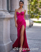 Sexy Satin Sweetheart Side Slit Mermaid Long Floor Length Prom Dresses,PDS0420