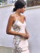 Spaghetti Straps Pearl Pink Cocktail Tight Homecoming Party Dresses with Appliques, TYP0984