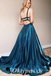 Sexy Satin Spaghetti Straps Square Sleeveless Open Back A-Line Long Prom Dresses,PDS0603