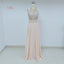 Two Piece Blush Pink Long Prom Dresses With Beaded_US4, SO035