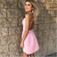 Sexy Spaghetti Straps Short Pink Cheap Homecoming Dress with Pockets, TYP1004