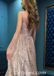 Sexy Sequin Spaghetti Straps Deep V Neck A-Line Long Prom Dresses,PDS0402