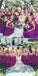 A-Line Cross Neck Long Cheap Purple Chiffon Bridesmaid Dresses, TYP1538