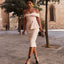 Off-the-Shoulder Pearl Pink Satin Cocktail Homecoming Party Dresses with Ruffles, TYP0983