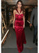 Unique Selena Gomez Inspired Long Sheath Soft Satin Prom Dresses, TYP1588