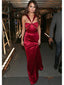 Unique Selena Gomez Inspired Long Sheath Soft Satin Prom Dresses, TYP1588