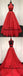 Red Two Piece Appliques Prom Dresses, Long Halter Lace Mermaid Prom Dresses, TYP0444