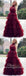 Newest Burgundy Halter Tulle long cheap Cake Prom Dresses, TYP1424