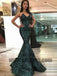 Sparkly V Neck Green Sequin Custom Long Evening Prom Dresses, Sexy Sleeveless Prom Dresses, TYP0398