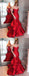Sexy Red Satin Sweetheart lace Up Long Mermaid Prom Dresses, TYP1457