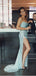 Sparkly Sweetheart Charming Sleeveless Sequin Sexy Side Slit Mermaid Long Cheap Formal Prom Dresses, PDS0075
