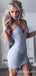 Sexy Sheath Spaghetti Straps Short Blue Homecoming Dresses, TYP2025