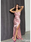 Gorgeous Cute-Pink Side Slit Strapless Mermaid Party Dresses PDS1080