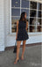 Simple Black Halter Cozy Women Mini Dresses Homecoming Dresses, PDS0583