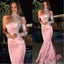 Beaded Pink Sweetheart Beautiful Mermaid Women Floor-Length Prom Dresses PDS1225