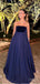 Regency Elegant A-Line Strapless Floor-Length Women Prom Dresses PDS1237