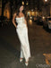 Women Simple White Strapless Tea-Length Prom Dresses PDS1172