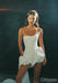 Simple Women Strapless White Mini Dresses Homecoming Dresses, PDS0599