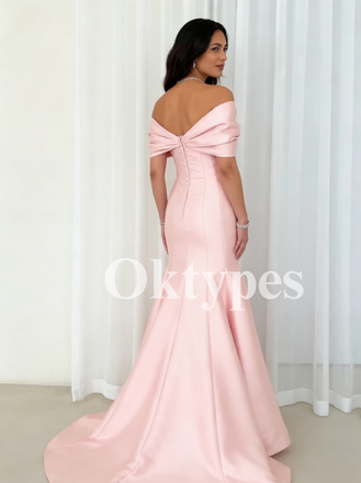 Mermaid Off Shoulder Evening Dresses Floor Length Women Prom Dresses Elegant