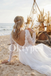 Long Sleeve Lace Wedding Dress - Boho Bridal Gown for Beach Wedding