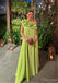 Alluring Green One Shoulder Flower Sheath Floor-Length Women Prom Dresses PDS1253