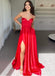 Sexy Red Sweetheart Side Slit Floor-Length Women Prom Dresses PDS1240