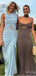 Simple Brown Women Spaghetti Strap Floor-Length Prom Dresses PDS1184