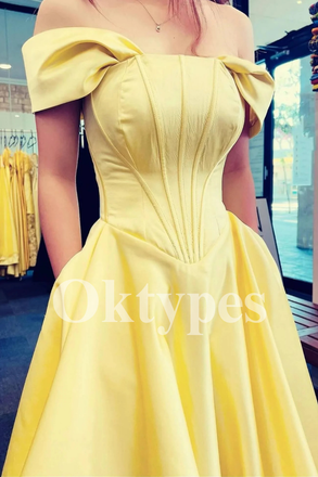 Trending Prom Dresses 2026 Elegant Satin A-Line Tiered Ruffle Gown Off Shoulder