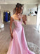 Sexy Blushing-Pink Cap Shoulder Empire A-Line Floor-Length Prom Dresses PDS1160