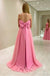 Cute Pink Strapless Empire Bow Tulle Floor-Length Women Prom Dresses PDS1239