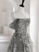 Elegant Appliqued Off Shoulder A-Line Floor-Length Prom Dresses PDS1107