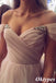 Elegant Pink Beading Off Shoulder Sweetheart Tulle A-Line Long Wedding Guest Dresses, PDS1047