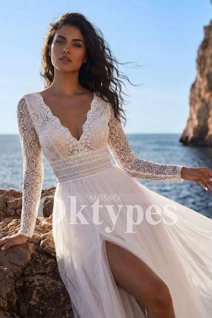 Dreamy Boho Lace Wedding Dress for the Ultimate Beach Bride