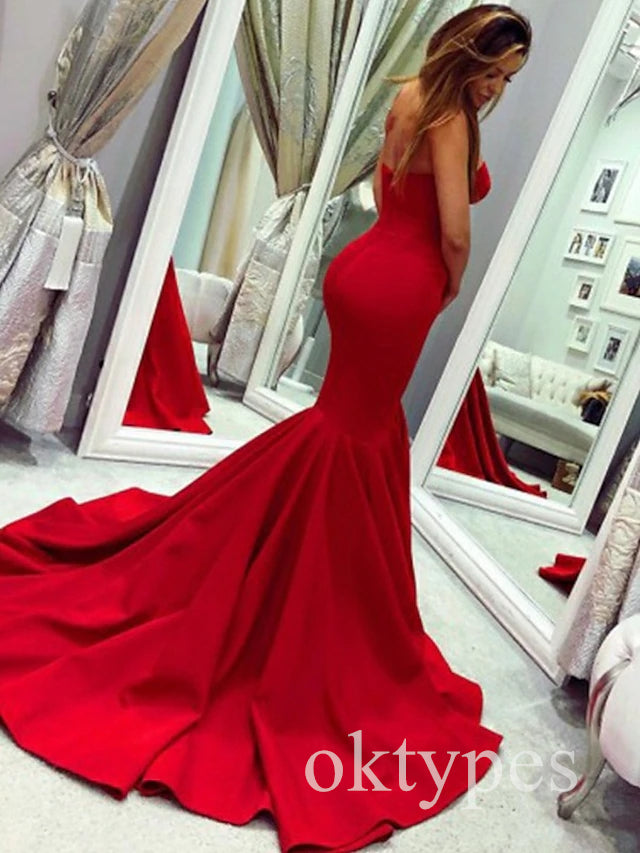 Sexy Sweetheart Sleeveless Mermaid  Floor Length Women Prom Dresses PDS1285