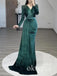 Elegant V-neck Long Sleeves Mermaid  Long Women Prom Dresses PDS1279