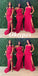 Sexy Mismatched Soft Satin Side Slit Mermaid Floor Length Bridesmaid Dresses, BDS0341