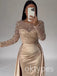 Sparkly Long Sleeves Mermaid Floor-Length Women Prom Dresses PDS1260