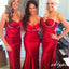Women Sexy Hot-Red Sweetheart Pleat Mermaid Bridesmaid Dresses Online, BDS0367