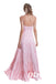 Sexy Pink Soft Satin Spaghetti Straps V-Neck A-Line Long Prom Dresses, PDS1022