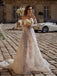 Elegant Lace Beaded Off Shoulder With Trailing Mermaid Long Wedding Dresses,WDS0145