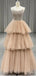 Charming Spaghetti Strap Champagne Empire A-Line Floor-Length Prom Dresses PDS1161