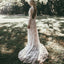 Mermaid High Neck Backless Long Sleeves Lace Beach Wedding Dresses, TYP1415