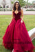 Red Long Prom Dresses, Ball Gown Prom Dresses, Sweetheart Prom Dresses, Zipper Princess Prom Dresses, TYP0197
