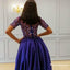 Mermaid Jewel Detachable Train Split  Beaded Prom Dresses with Sleeves, TYP1657