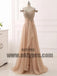 Long Floor Length Off-shoulder Beading Chiffon Prom Dresses, Zipper Prom Dresses, TYP0474